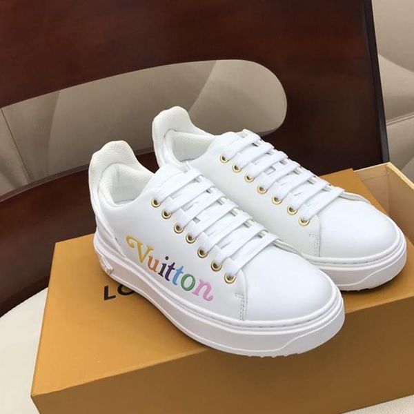 

women casual shoes foot wears comfortable luxury sports womens leather shoes new fashion time out sneakers with original box packaking 05, Black