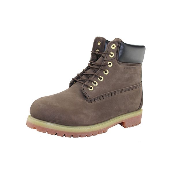 

мужские водонепроницаемые нубуковые кожаные рабочие ботинки повседневная противоскользящая безопасность пешие прогулки ботильоны для мужчин, Black