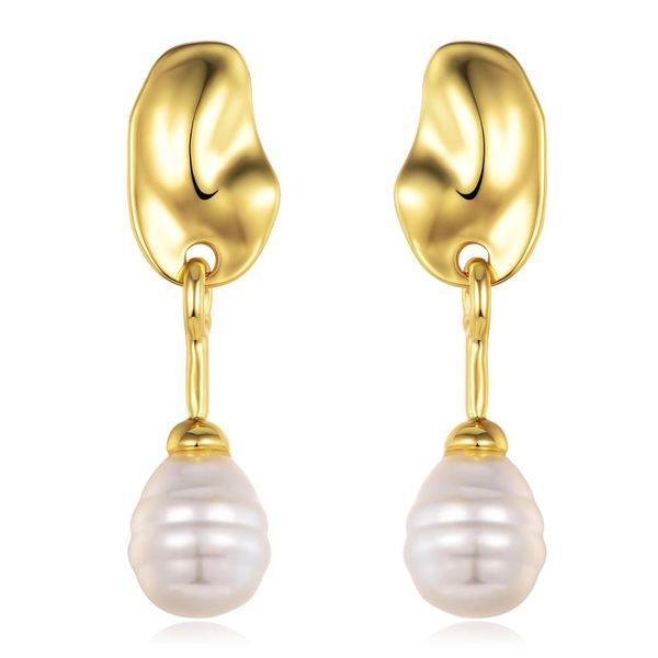 

gold color simulated pearl earrings for women long drop earrins pendientes oorbellen brincos female jewelry dangle earrings, Silver