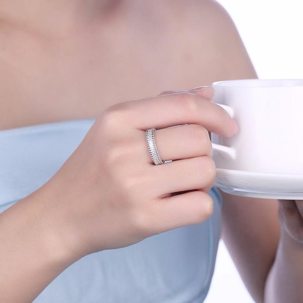 

inalis 925 sterling silver high-end design trend ring women's micro-shop transparent shiny cubic zirconia fine jewelry wedding, Golden;silver