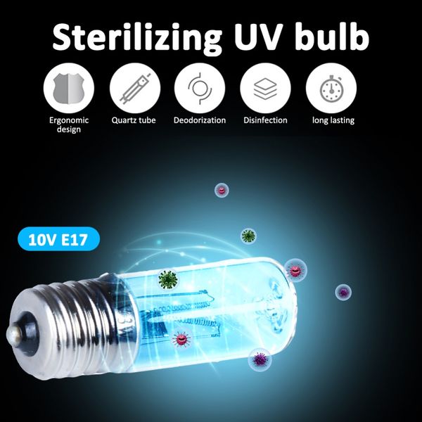 

uvc germicidal lamp bulb 3w e17 disinfection lamp ozone sterilization mites lights bacteria killer household disinfection light