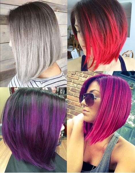 10inch Ombre Short Bob Style Synthetic Wigs For Black Women Middle