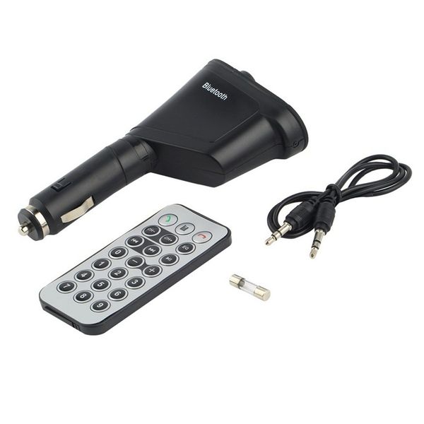 3 5 mm Audio Blue LCD Car Kit MP3-Musik-Player Fernbedienung Wireless FM-Transmitter Modulator Autoradio USB Sd Mmc Autos Verstärker2376