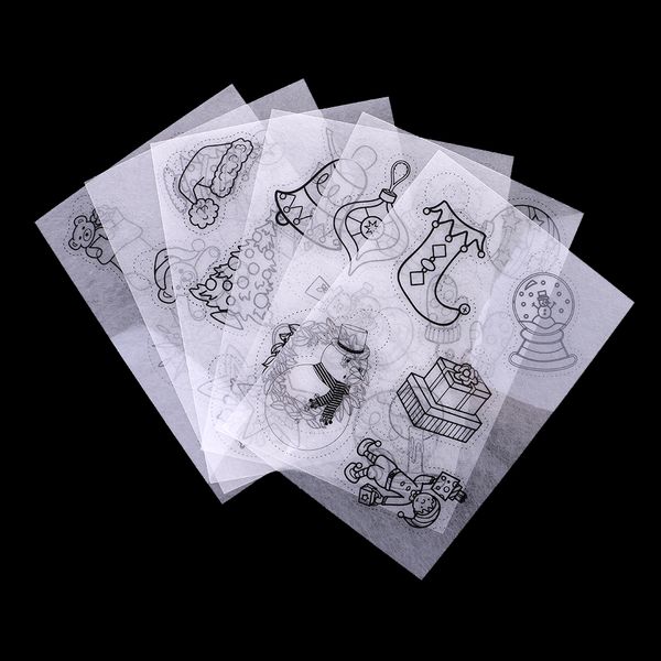 

6 piece clear heat shrinkable paper shrink film paper for diy hanging charms jewelry christmas decoration