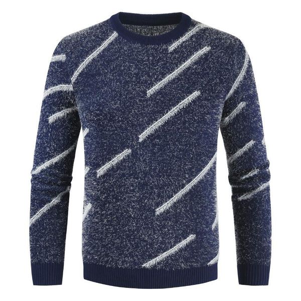 

personality striped panelled mens designer sweaters fashion slim pullover crew neck mens sweaters casual males clothing, White;black