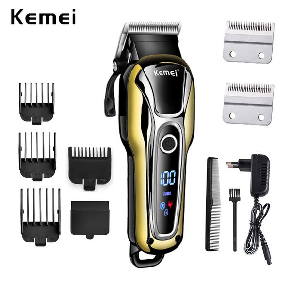 

km-1990 turbo professional hair clipper rechargeable hair trimmer for men electric cutter hair cutting machine haircut maquina afeitar gichf