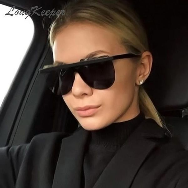 

longkeeper semi-rimless sunglasses women retro vintage half frame eyewear brand designer round glasses uv400 oculos okulary, White;black