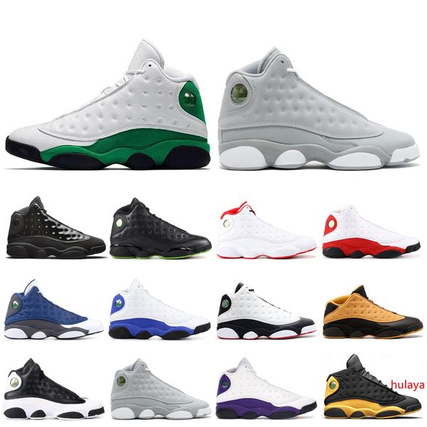 

fashion lucky green 13 13s basketball shoes for men wolf grey defining moments cp3 home mens court purple sneakers trainers sports 7-13
