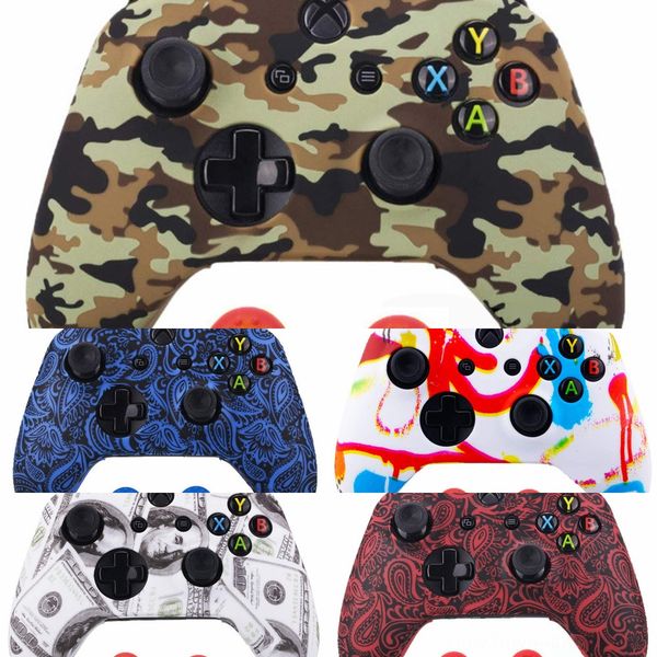

akdkk x camo case protective skin silicone rubber cover sleeve for xbox one camouflage s controller protector