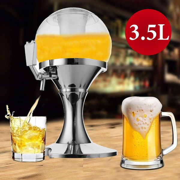 

3.5l bar beer tower dispenser party wine beer water juice beverage tablehome bar liquid drinking ice core container pourer
