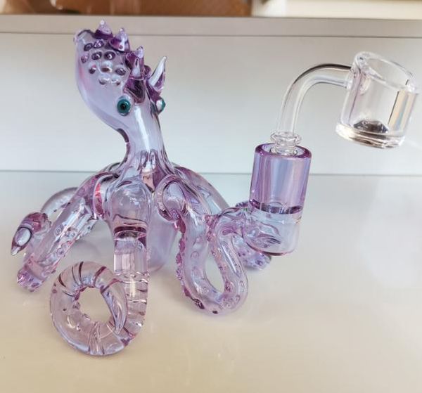 2020 Octopus Handmade Bong Glass Bongs Dib Beaker Bubbler Wiht 14.4MM