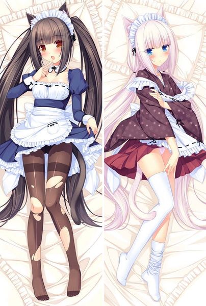 

игра nekopara chocola vanilla обнимая тело подушки крышки случай sexy наволочка аним бросьте дакимакур крышку наволочки