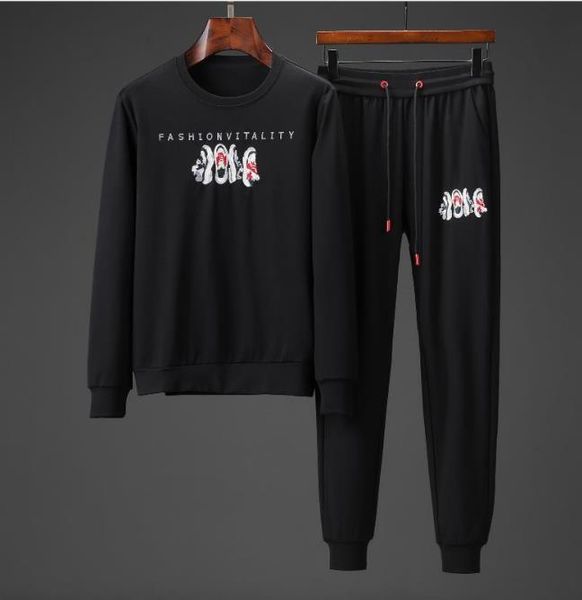 

мужские дизайнерские спортивные костюмы мужские роскошные спортивные костюмы осень бренд мужские спортивные костюмы jogger толстовки + брюки, Gray