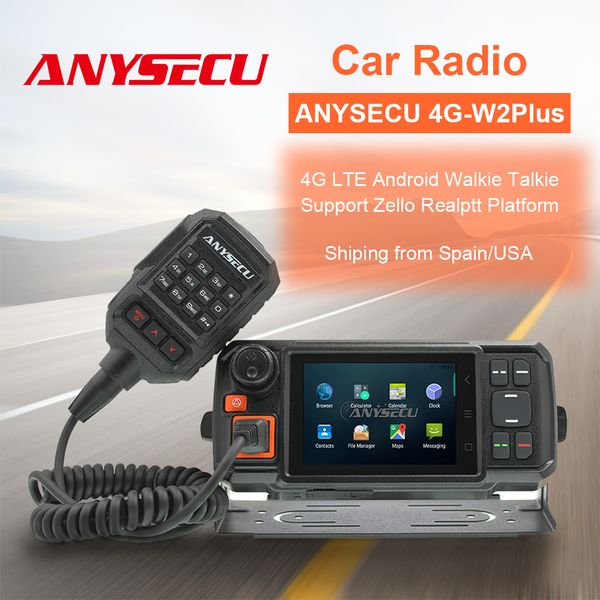

anysecu n60 4g android network трансивер gps 4g-w2 walkie talkie sos радио bluetooth автомобильное радио радио с sim-картой радио