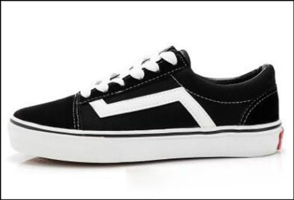 

classic white old men women casual flat shoes skateboard shoes casual zapatillas walking shoes, Black