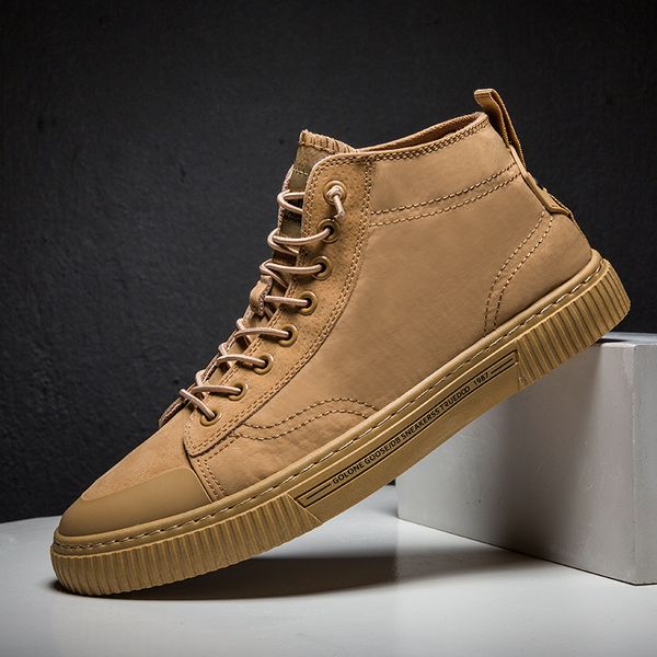 

men casual shoes high lace-up tenis masculino adulto zapatos de hombre sneaker for men, Black