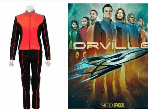 

the orville orange uniform engineering department full set cosplay costumes, Black;red