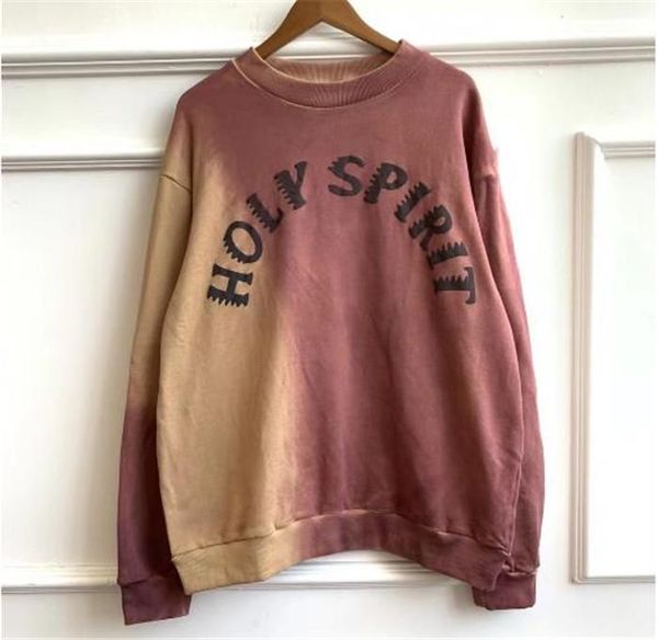 

hoodies letter print retro hip hop doing old tie dye long sleeve pullover sweatshirts mens dasigner casual, Black