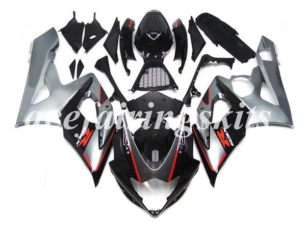 

4gifts new abs motorcycle full fairings kits fit for suzuki gsx-r1000 k5 2005 2006 05 06 bodywork set custom silver red