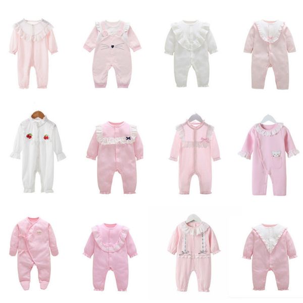 

newborn baby clothes&romper cotton thin baby pajamas infant baby girl summer clothes 0 to 3 months outfit clothes 6 roupa bebe t200706, Blue