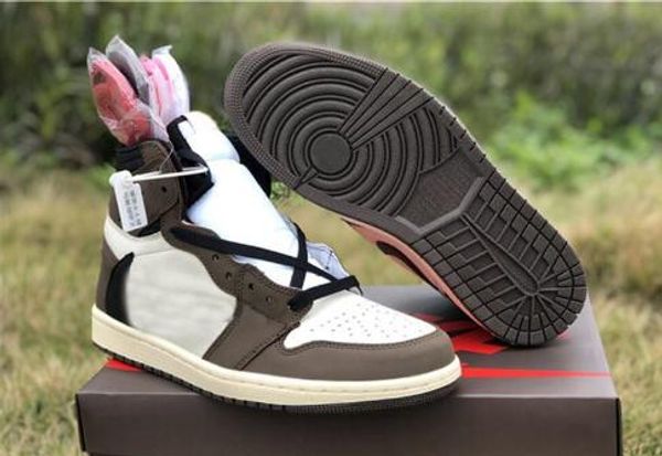 

2019 Travis Scotti x Basketball Shoes 1 1s High OG TS SP Suede Fashion Unique Designer Bronze Black Mens Sports Shoes