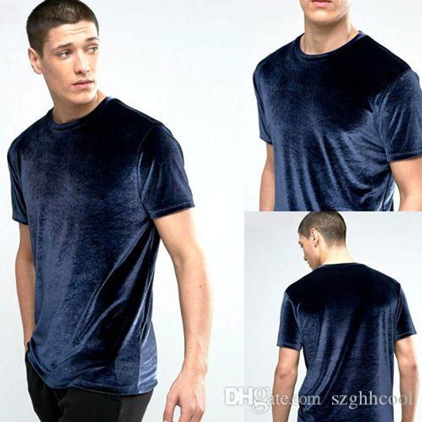 

wholesale 2018 spring summer european and american velvet short sleeves simple fashion t-shirts men and women alike, White;black