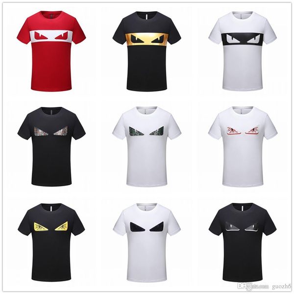 

summer menst shirts designer brand luxury t shirts fashion shirts cat letter print loose crew neck breathable short sleeve, White;black