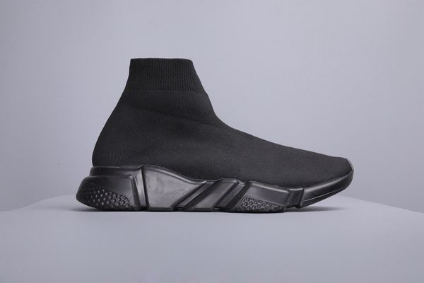 

2019s new arrivals fashion paris triple-s designer sneakers high cut casual dad shoes comfortable knit socks shoes size t04, Black