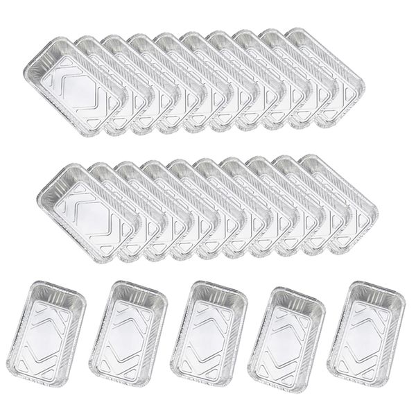 

25x disposable tinfoil baking pan takeaway food container bbq tray