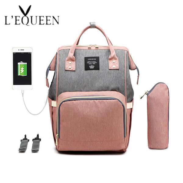 

usb пеленки сумки новое обновление мода путешествия рюкзак большой пеленки рюкзак водонепроницаемый материнства сумка мумия сумки с 2 крючки