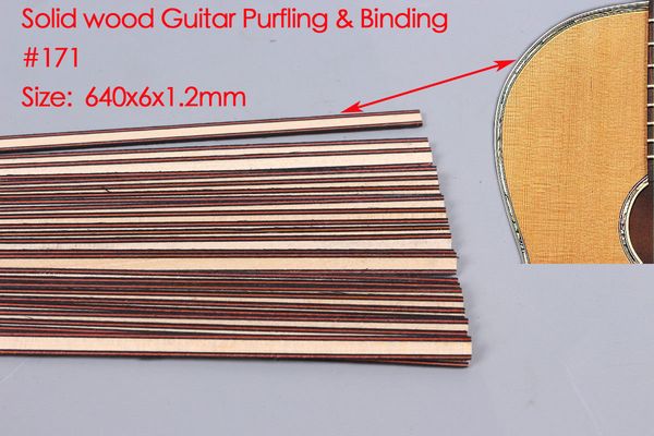 

25x guitar strip wood purfling binding guitar body inlay parts 640x6x1.2mm