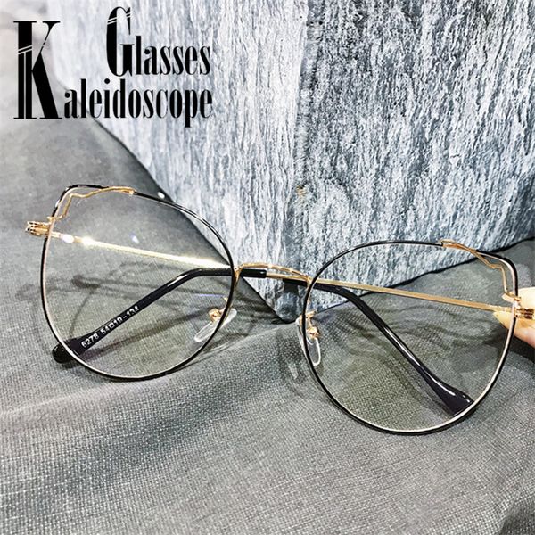 

transparent cat eye glasses frames women vintage computer glasses oversized eyeglasses frame female optical spectacles, Black