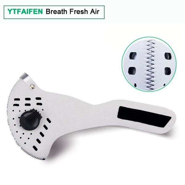 

ytfaifen cycling mask for pm2.5 with 2 valves 2 activated carbon filters for walking ski climb run outdoor activities home work, Black