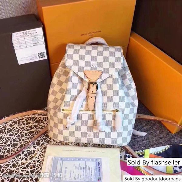 

Дизайнер роскошных сумок кошельки сумка плеча Монсури Вензели BB Damier Azur Рюкзак