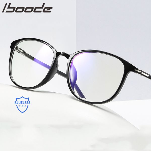 

iboode fashion anti-radiation glasses frames men women anti-blue eyewear mobile phone computer protection eyes optical glasses, Black
