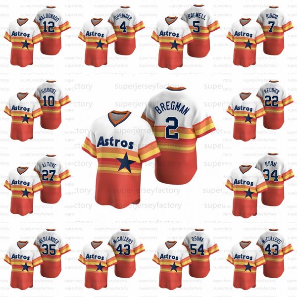 

2 alex bregman 2020 new carlos correa george springer jeff bagwell craig biggio yuli gurriel cooperstown collection home jersey, Blue;black