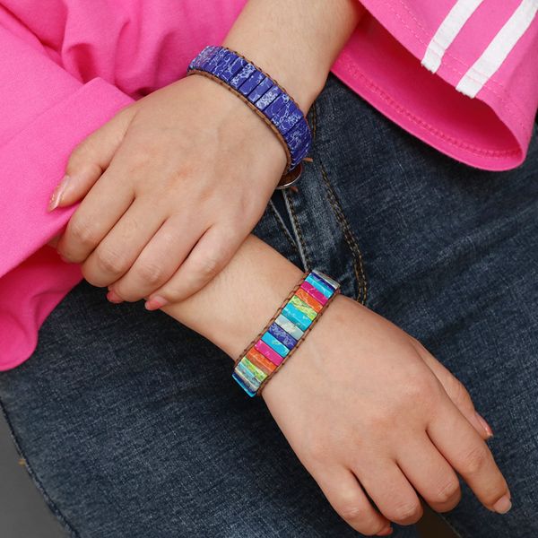 

vintage natural stone bracelet jewelry for party cute leather wristband male bracelet woman fashion woman bracelets 2019, Golden;silver