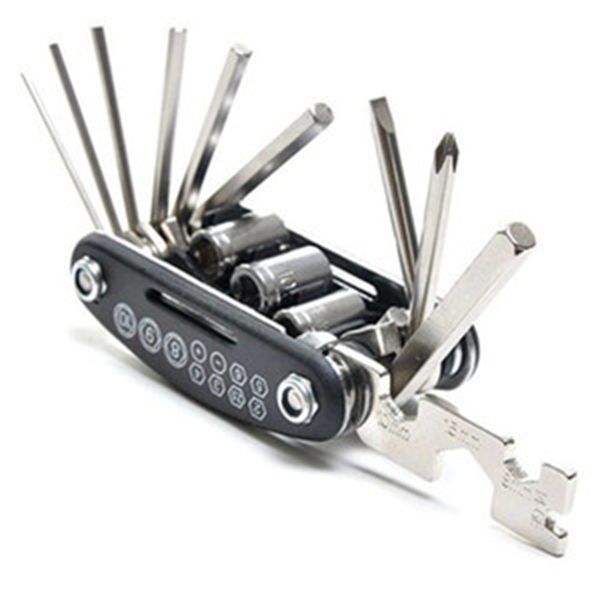 

4 цвета велоспорт велосипед многофункционального kit repair tool шестигранный ключ спицы ключ оправа удлинитель шлицевой отвертка