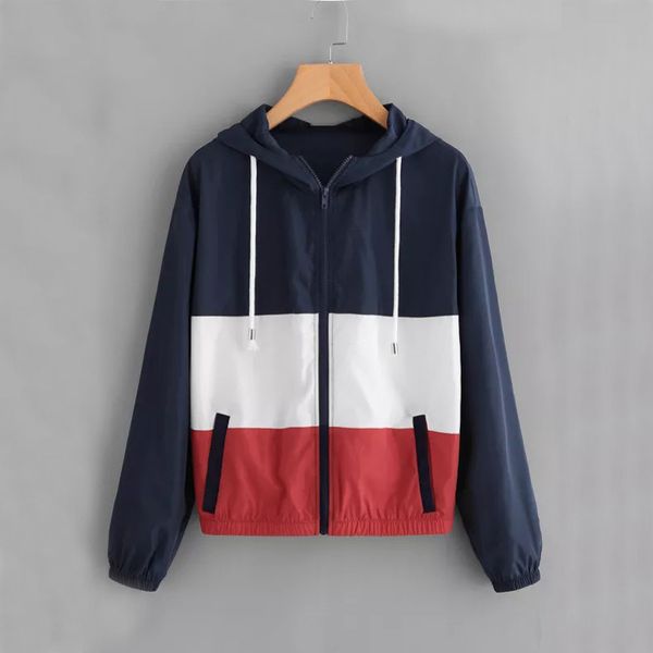 

baseball clothing jacket female jacket autumn 2019 new women's stitching casual wear hooded collar zipper women's, Black;brown