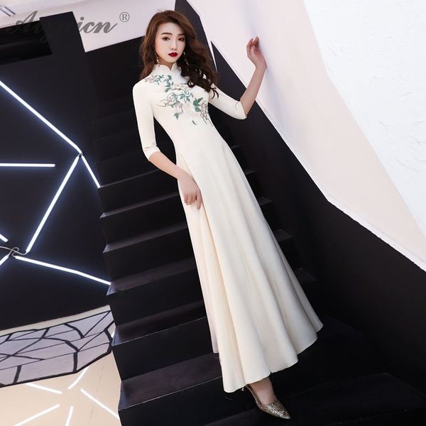 

elegant white chinoise evening dresses qi pao women traditional chinese dress cheongsam modern fashion party gown qipao robe, Red