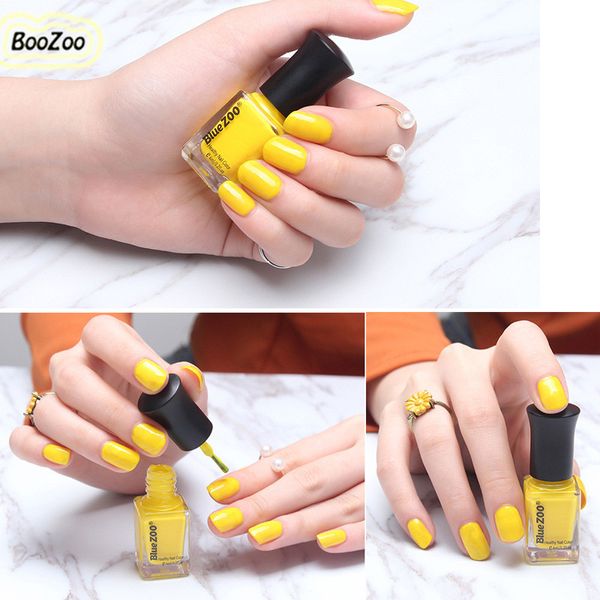 

blue zoo nail polish 6ml yellow orange long lasting lacquer gel uv makeup tools 3d nail art salon manicure gel liquid polish