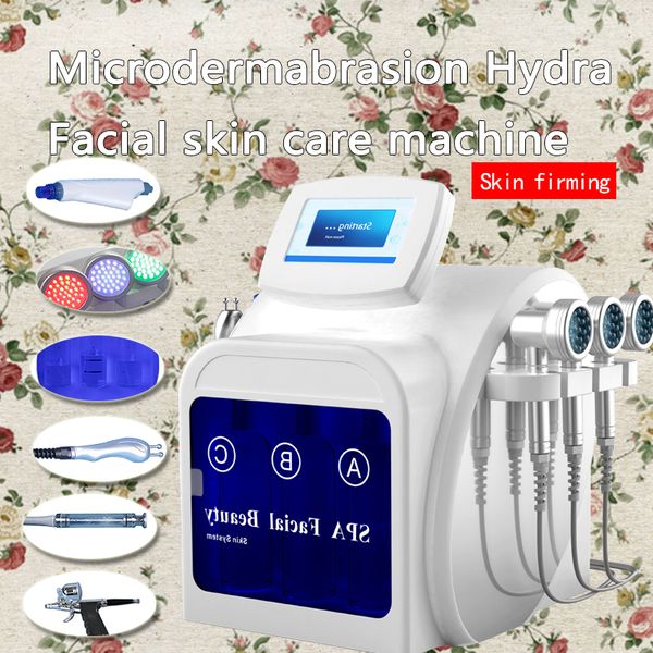 

multifunction 7 in 1 dermabrasion diamond hydra facial machine water diamond dermabrasion water peeling led lights facial machine spa salon