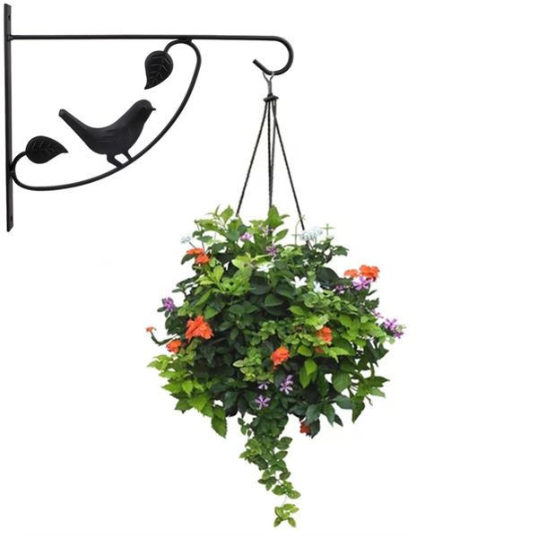 

european style wall hanging flowerpot bracket iron flower stand balcony home decoration iron plants pots bracket flower hook