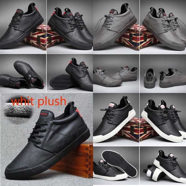 

2019 spring autumn new fashion men lace-up leather casual shoes trend shoes cool loafers flats, Black