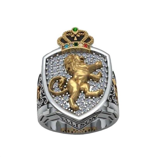 

2020golden лев продажи модных мужчин и женщин в европе и америке crown ring ring, Golden;silver