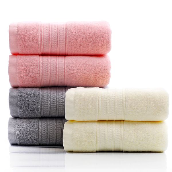

34x74cm 100% cotton absorbent solid color soft comfortable grade men women family bathroom hand towel