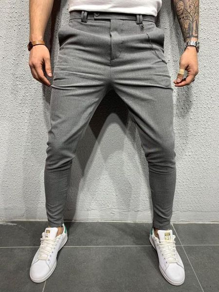 

italian classic cut fabric trousers streetwear casual pant antrist, Blue