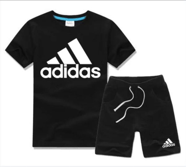 

Boy letter brand T-shirt and pants children cotton suit baby girl summer suit baby sports suit 2 pieces / set