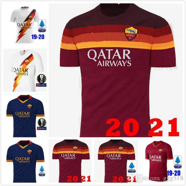 

soccer jersey as de rossi dzeko zaniolo rome 2020 totti perotti jerseys 19 20 roma football shirt 2021 men + kids kit uniforms maillot, Black;yellow