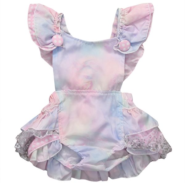 

Summer Newborn Infant Baby GirlsLovely Sequins Lace Floral Backless Romper Outfits Sunsuit Clothes 0-2Y